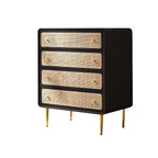 Commode élégante en bois naturel à 4 tiroirs pour la maison
