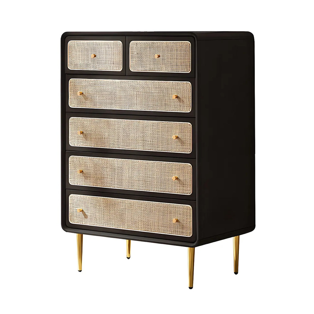 Commode élégante en bois naturel à 4 tiroirs pour la maison