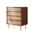 Commode élégante en bois naturel à 4 tiroirs pour la maison