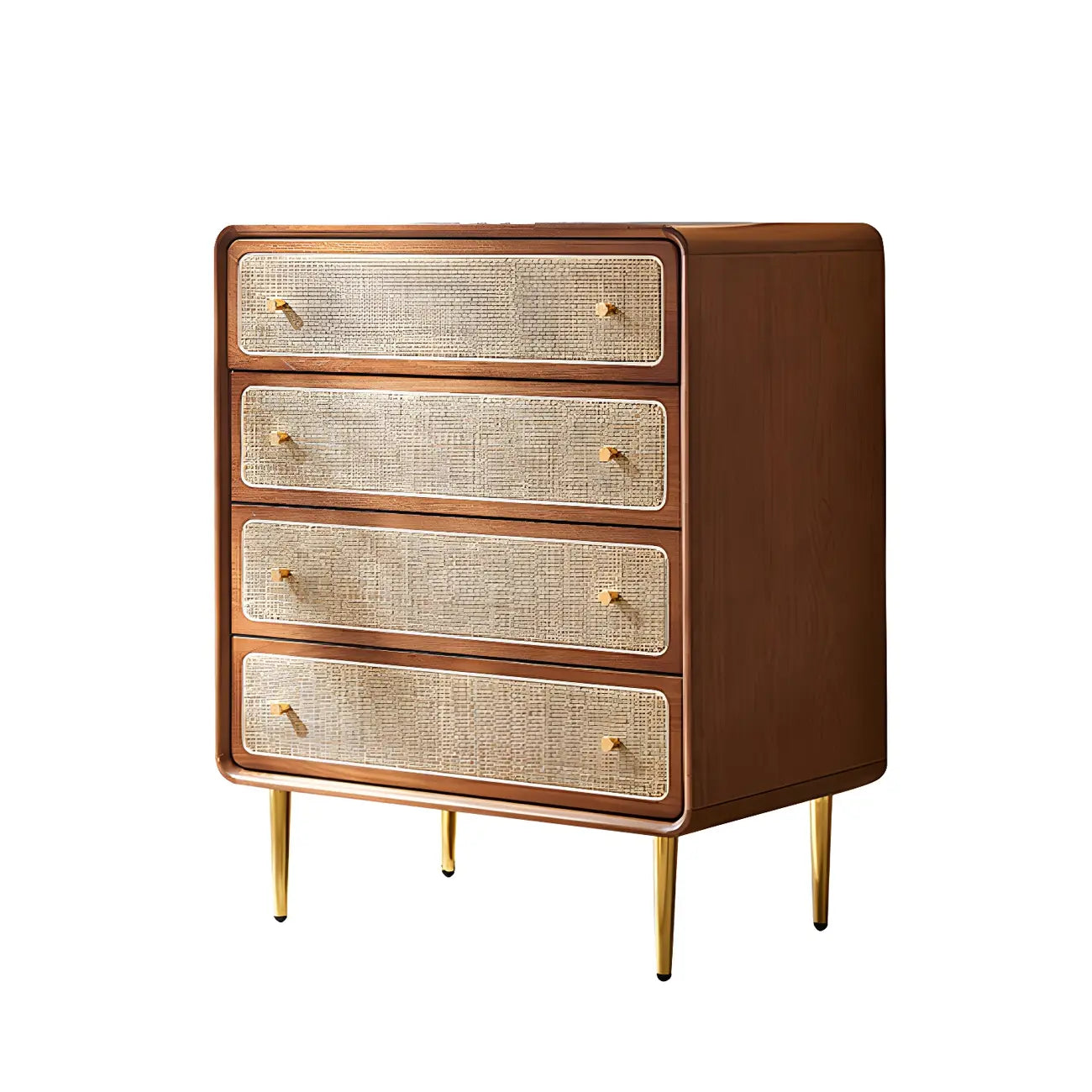 Commode élégante en bois naturel à 4 tiroirs pour la maison