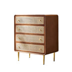 Commode élégante en bois naturel à 4 tiroirs pour la maison