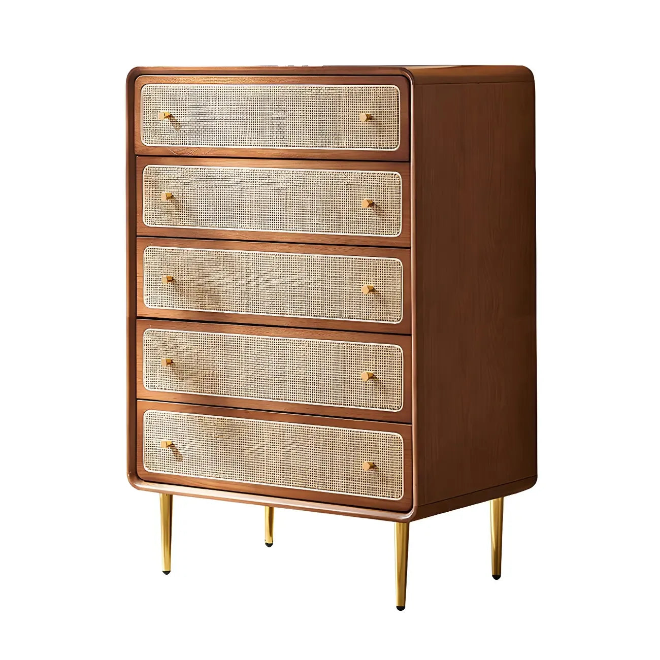 Commode élégante en bois naturel à 4 tiroirs pour la maison