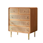 Commode élégante en bois naturel à 4 tiroirs pour la maison