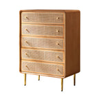 Commode élégante en bois naturel à 4 tiroirs pour la maison