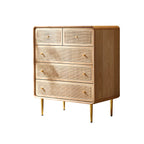 Commode élégante en bois naturel à 4 tiroirs pour la maison