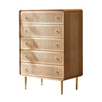 Commode élégante en bois naturel à 4 tiroirs pour la maison