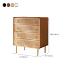 Commode élégante en bois naturel à 4 tiroirs pour la maison