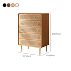 Commode élégante en bois naturel à 4 tiroirs pour la maison