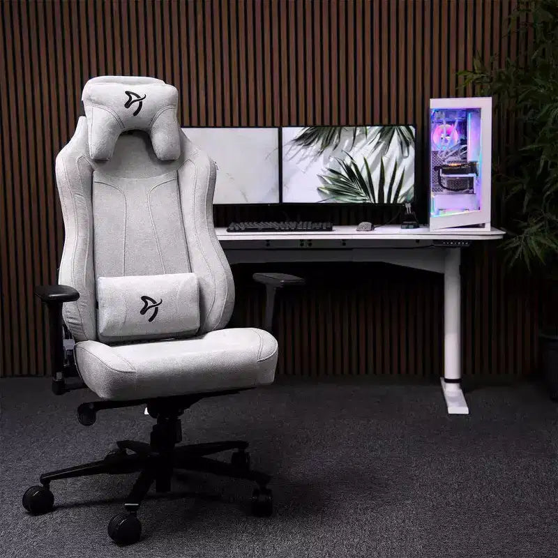 Sedia da ufficio e da gaming Arozzi Vernazza Soft Fabric con cuscini di supporto lombare e cervicale morbidi
