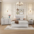 3-Pieces Bedroom Sets Queen Size Upholstered Bed