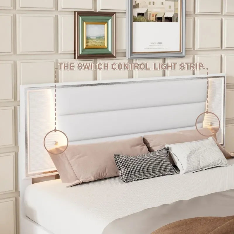 Ensemble de chambre à coucher 3 pièces, lit rembourré Queen Size