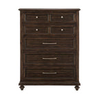 Ensemble lit, table de chevet et commode 3 pièces finition bois flotté anthracite