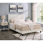 Ensemble de chambre à coucher 3 pièces Roundhill Furniture Findlay, couleur blanc tourterelle