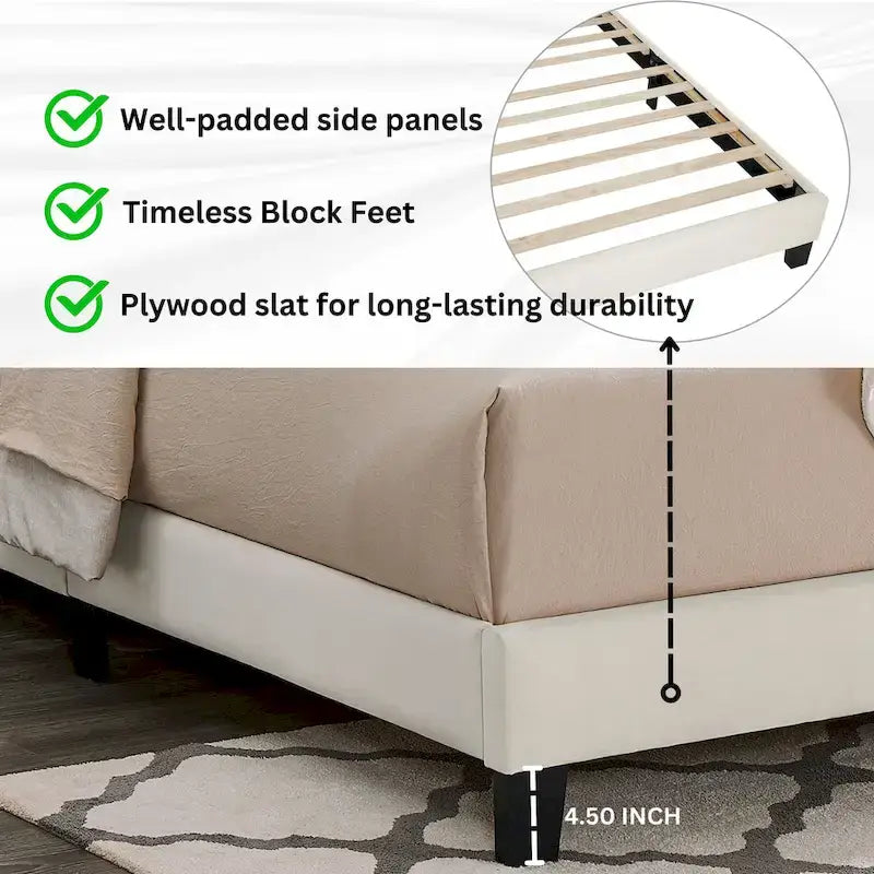 Ensemble de chambre à coucher 3 pièces Roundhill Furniture Findlay, couleur blanc tourterelle