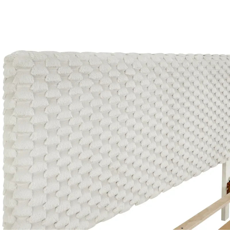 Ensemble de chambre à coucher 3 pièces Roundhill Furniture Findlay, couleur blanc tourterelle
