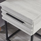 Ensemble de chambre à coucher 3 pièces Roundhill Furniture Findlay, couleur blanc tourterelle