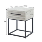 Ensemble de chambre à coucher 3 pièces Roundhill Furniture Findlay, couleur blanc tourterelle