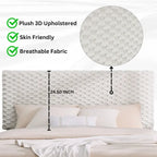 Ensemble de chambre à coucher 3 pièces Roundhill Furniture Findlay, couleur blanc tourterelle