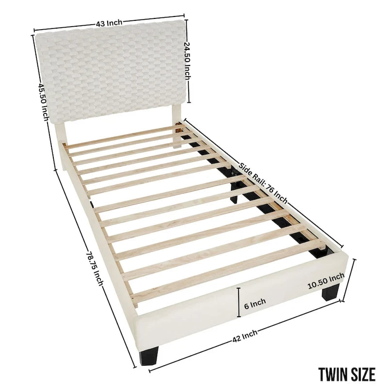 Ensemble de chambre à coucher 3 pièces Roundhill Furniture Findlay, couleur blanc tourterelle