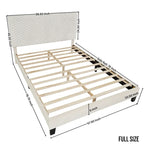 Ensemble de chambre à coucher 3 pièces Roundhill Furniture Findlay, couleur blanc tourterelle