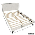 Ensemble de chambre à coucher 3 pièces Roundhill Furniture Findlay, couleur blanc tourterelle