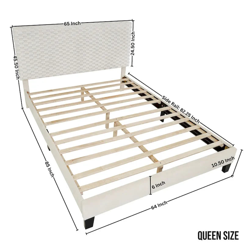Ensemble de chambre à coucher 3 pièces Roundhill Furniture Findlay, couleur blanc tourterelle
