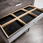 Ensemble de chambre à coucher Heinisk gris contemporain 6 pièces avec plateforme de Furniture of America