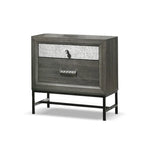 Ensemble de chambre à coucher plateforme 3 pièces Heinisk gris contemporain de Furniture of America