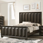Ensemble de chambre à coucher 3 pièces en bois expresso Uppon de style transitionnel de Furniture of America