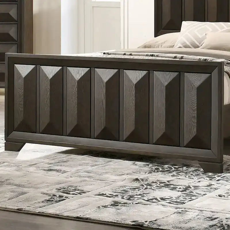 Ensemble de chambre à coucher 3 pièces en bois expresso Uppon de style transitionnel de Furniture of America