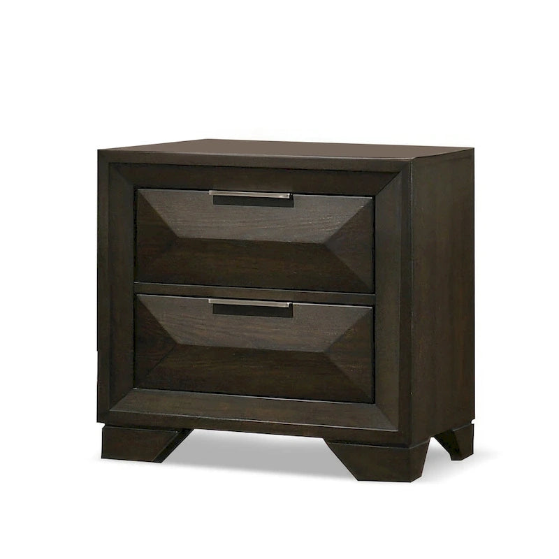Ensemble de chambre à coucher 3 pièces en bois expresso Uppon de style transitionnel de Furniture of America