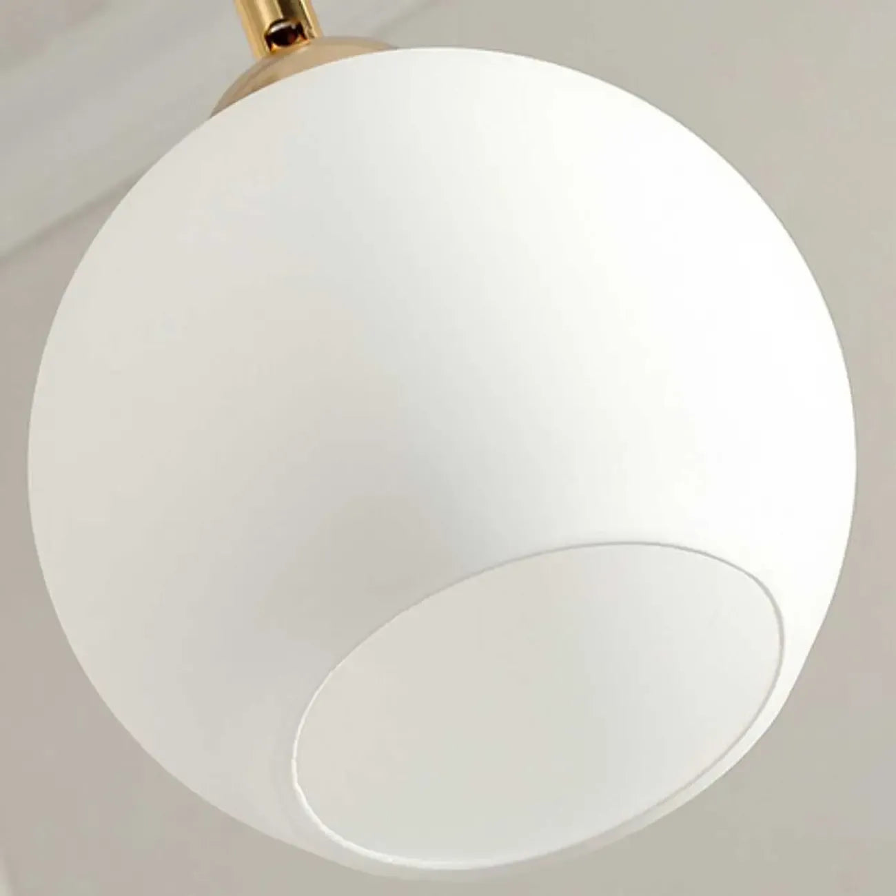 Luminaire sur rail semi-encastré moderne en verre blanc incurvé avec dôme,