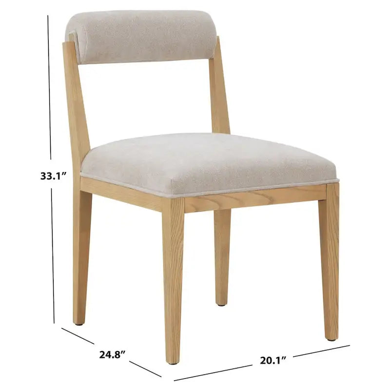 Chaise de salle à manger 20 po avec dossier roulé - 20 larg. x 25 prof. x 33 haut.