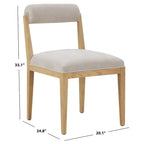 Chaise de salle à manger 20 po avec dossier roulé - 20 larg. x 25 prof. x 33 haut.