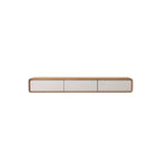 Meuble TV moderne en bois marron avec longs tiroirs (79 cm)