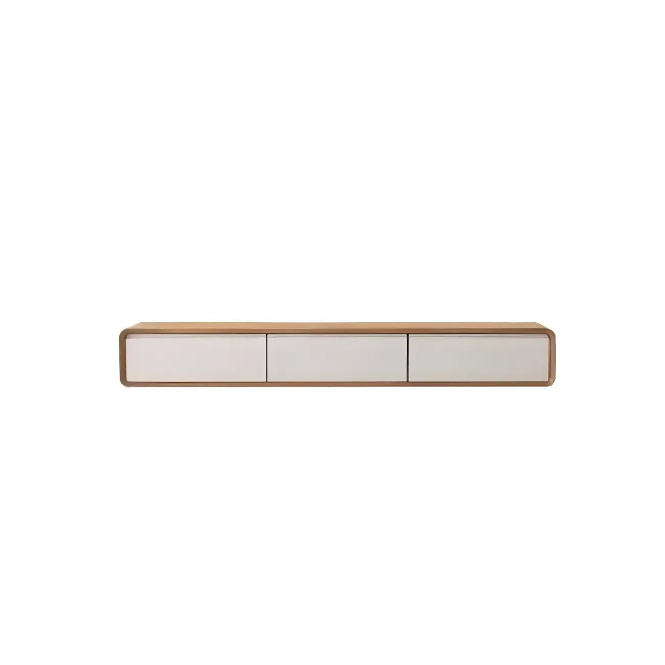 Meuble TV moderne en bois marron avec longs tiroirs (79 cm)