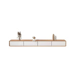 Meuble TV moderne en bois marron avec longs tiroirs (79 cm)
