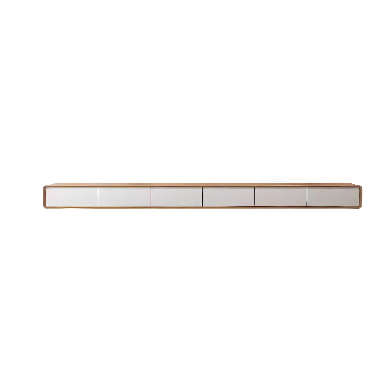 Meuble TV moderne en bois marron avec longs tiroirs (79 cm)