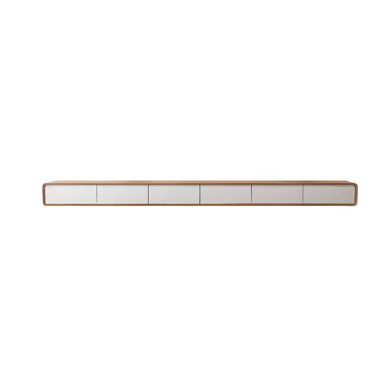 Meuble TV moderne en bois marron avec longs tiroirs (79 cm)