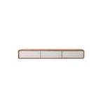 Meuble TV moderne en bois marron avec longs tiroirs (79 cm)