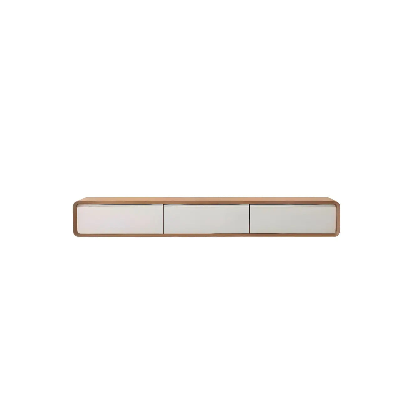 Meuble TV moderne en bois marron avec longs tiroirs (79 cm)