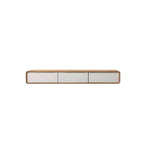 Meuble TV moderne en bois marron avec longs tiroirs (79 cm)