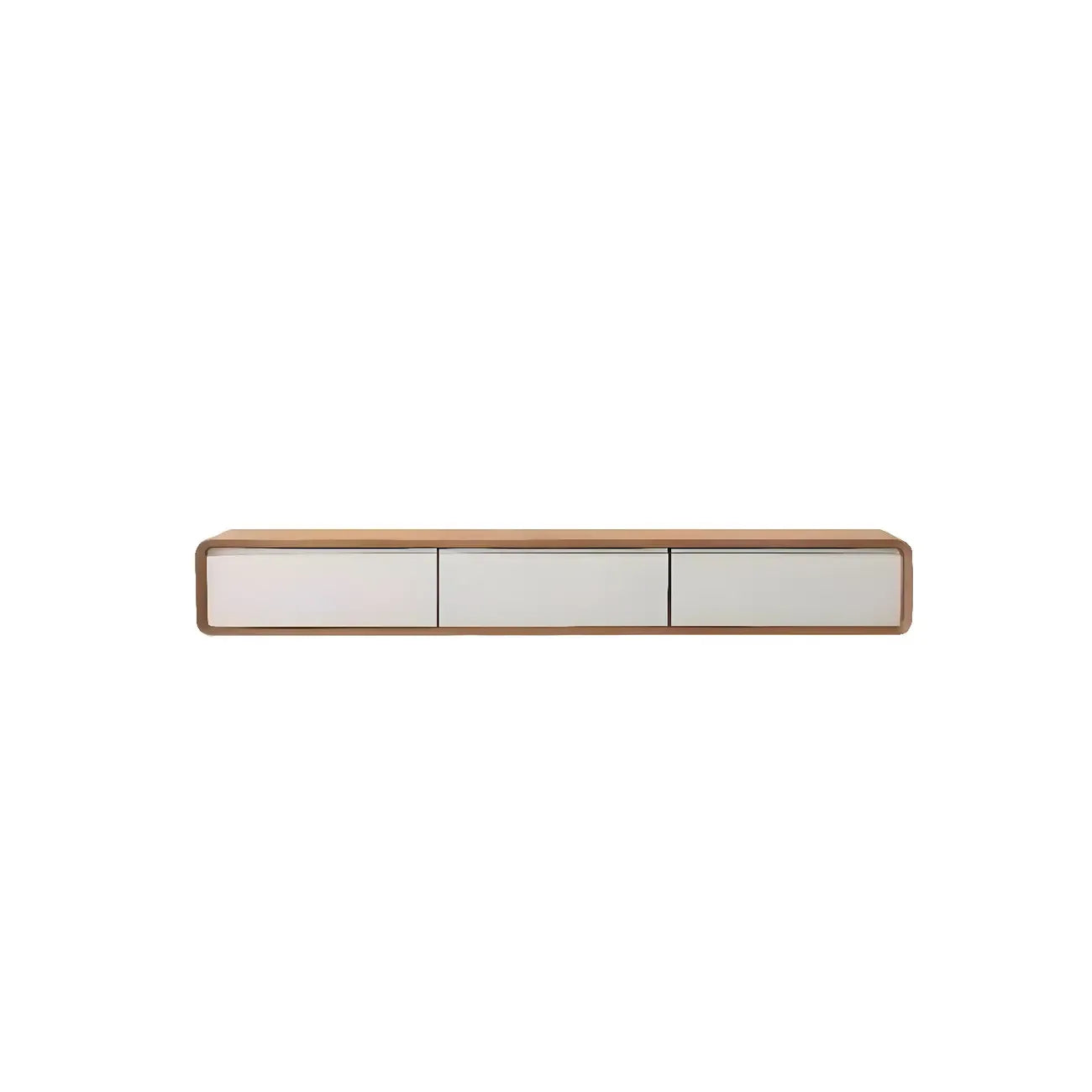 Meuble TV moderne en bois marron avec longs tiroirs (79 cm)