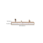 Meuble TV moderne en bois marron avec longs tiroirs (79 cm)