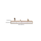 Meuble TV moderne en bois marron avec longs tiroirs (79 cm)