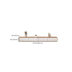 Meuble TV moderne en bois marron avec longs tiroirs (79 cm)