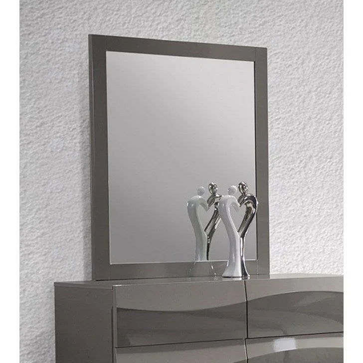 Ensemble de chambre à coucher Somette Devlin gris brillant, 4 pièces, format king