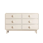 Commode et chiffonniers minimalistes en bois blanc à 6 tiroirs