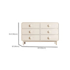 Commode et chiffonniers minimalistes en bois blanc à 6 tiroirs
