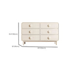 Commode et chiffonniers minimalistes en bois blanc à 6 tiroirs
